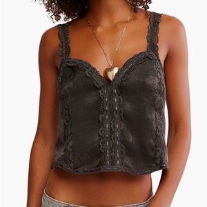 Intimately Free People Black Lace Camisole